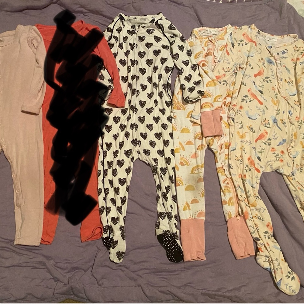 18/24 month girl bamboo pajama bundle